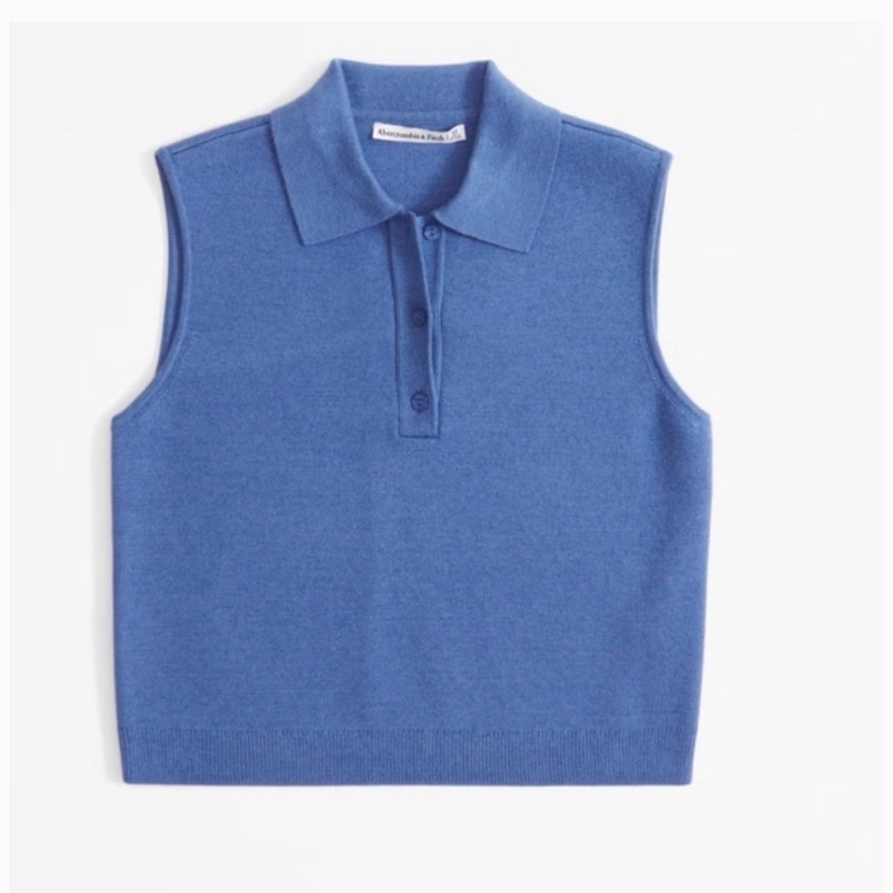 Abercrombie and fitch blue polo sleeveless top